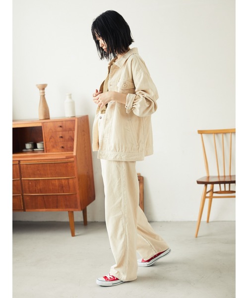 CRAFT STANDARD BOUTIQUE(クラフトスタンダードブティック)の「コーデュロイジャケット《COTTON USA》○*★(ブルゾン・レディース・アイボリー/ベージュ/ネイビー・FREE)」の12枚目の写真