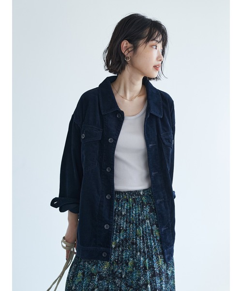 CRAFT STANDARD BOUTIQUE(クラフトスタンダードブティック)の「コーデュロイジャケット《COTTON USA》○*★(ブルゾン・レディース・アイボリー/ベージュ/ネイビー・FREE)」の22枚目の写真