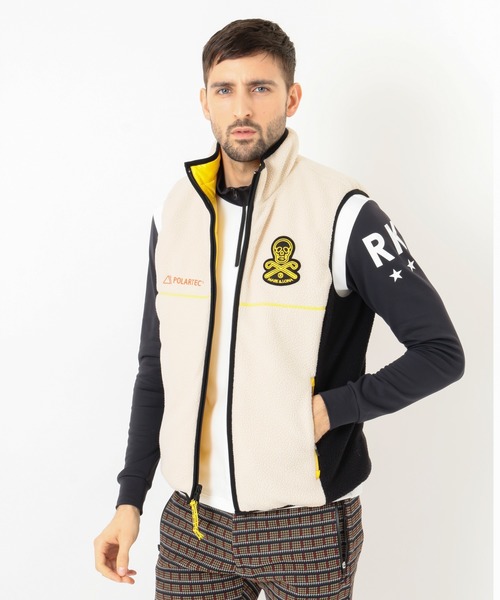 MARK & LONA(マークアンドロナ)の「Polar Reversible Vest | MEN(ダウンベスト・メンズ・アイボリー/ブラック・48/46)」の2枚目の写真