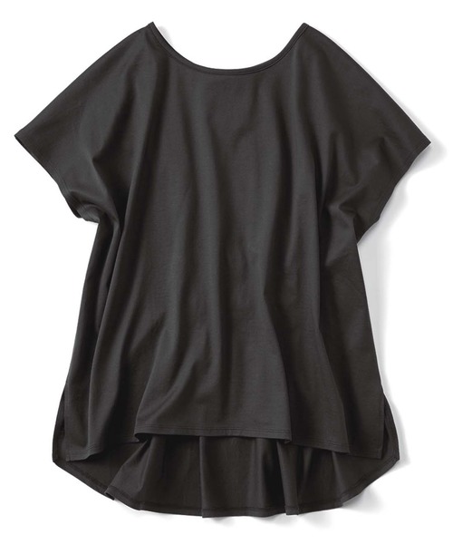 Live in comfort（リブインコンフォート）の「リブ　イン　コンフォート　抗菌防臭加工が心強い　ゆるっとスポＴシャツ（Tシャツ/カットソー・レディース・チャコールグレー/ラベンダー/イエロー系その他/サックスブルー・X-LARGE/SMALL/MEDIUM/XX-LARGE/LARGE/XXX-LARGE）」の2枚目の写真