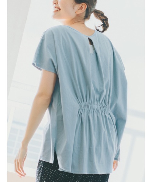 Live in comfort（リブインコンフォート）の「リブ　イン　コンフォート　抗菌防臭加工が心強い　ゆるっとスポＴシャツ（Tシャツ/カットソー・レディース・チャコールグレー/ラベンダー/イエロー系その他/サックスブルー・X-LARGE/SMALL/MEDIUM/XX-LARGE/LARGE/XXX-LARGE）」の19枚目の写真