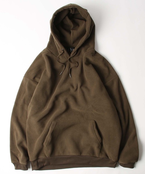 ZIP FIVE（ジップファイブ）の「【ZIP FIVE】【ZIP OUTDOOR】フリースビッグシルエットパーカー（パーカー・レディース・ベージュ系/ベージュ/ブラック/ベージュ系1/マスタード/ブラウン/グレー/ブラック系/グリーン/ホワイト系/ベージュ系2/アイボリー/レンガ/ブルー/ダークグリーン/ホワイト系1・MEDIUM/X-LARGE/LARGE）」の7枚目の写真