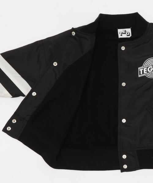 Right-on（ライトオン）の「【TEGTEG Girls2】切り替えスタジャン（ブルゾン・キッズ・ブラック/ベージュ・120/130/105/140/155）」の3枚目の写真