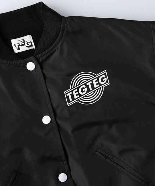 Right-on（ライトオン）の「【TEGTEG Girls2】切り替えスタジャン（ブルゾン・キッズ・ブラック/ベージュ・120/130/105/140/155）」の5枚目の写真