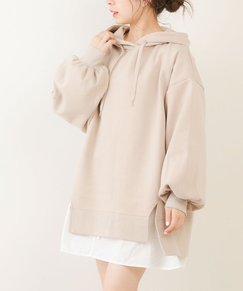 Chico（チコ）の「ダンボールフードパーカー（パーカー・レディース・ライトベージュ/ベージュ/カーキ/ブラック/モカ・FREE）」の10枚目の写真