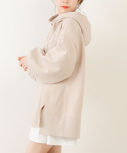 Chico（チコ）の「ダンボールフードパーカー（パーカー・レディース・ライトベージュ/ベージュ/カーキ/ブラック/モカ・FREE）」の11枚目の写真