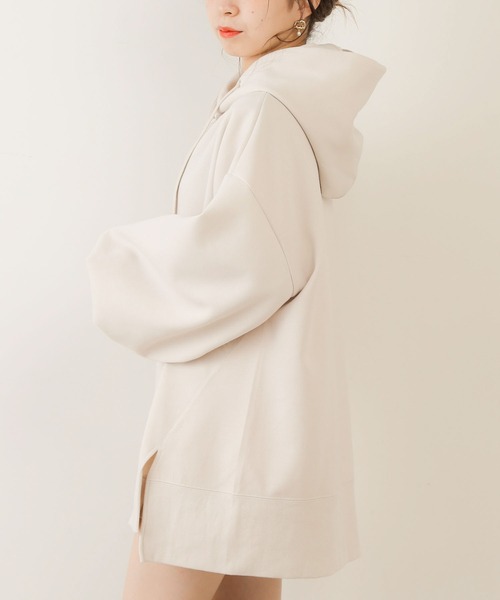 Chico（チコ）の「ダンボールフードパーカー（パーカー・レディース・ライトベージュ/ベージュ/カーキ/ブラック/モカ・FREE）」の18枚目の写真