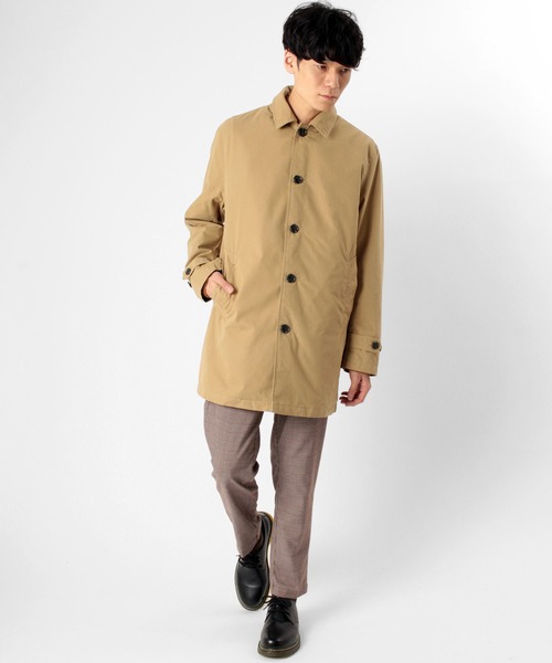 make a ray!（メイク ア レイ！）の「3WAYステンカラーコート/フードジャケット/キルティングライナー付き（ステンカラーコート・メンズ・ベージュ/ブラック/オリーブ・L/XL/M）」の19枚目の写真