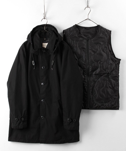 make a ray!（メイク ア レイ！）の「3WAYステンカラーコート/フードジャケット/キルティングライナー付き（ステンカラーコート・メンズ・ベージュ/ブラック/オリーブ・L/XL/M）」の21枚目の写真