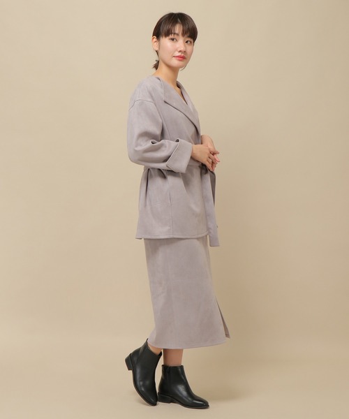 ikka（イッカ）の「マシンウォッシャブルスエードジャケット（テーラードジャケット・レディース・ベージュ/グレー・M/L）」の15枚目の写真