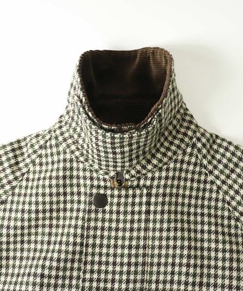 Barbour チェック柄 レインポンチョ　フリーサイズ　フード一体 クラシック タータン チェック レイン ポンチョ｜ノンワックス