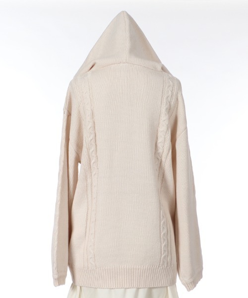 axes femme（アクシーズファム）の「モチーフレースニットパーカー（ニット/セーター・レディース・サックスブルー/キナリ/グリーン・MEDIUM）」の12枚目の写真