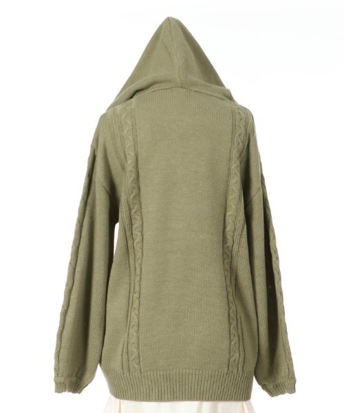 axes femme（アクシーズファム）の「モチーフレースニットパーカー（ニット/セーター・レディース・サックスブルー/キナリ/グリーン・MEDIUM）」の22枚目の写真