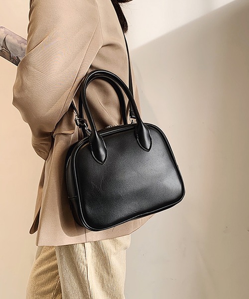 SMILE ORCHID（スマイルオーキッド）の「2wayスクエアフェイクレザーミニボストンバッグ/ショルダーバッグ（ショルダーバッグ・レディース・ブラック/ベージュ/ブラウン/ワインレッド・FREE）」の12枚目の写真