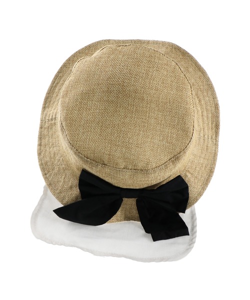 BRANSHES（ブランシェス）の「バックリボンハット（ハット・キッズ・ブラウン/ベージュ・54cm/56cm/50cm/52cm）」の9枚目の写真
