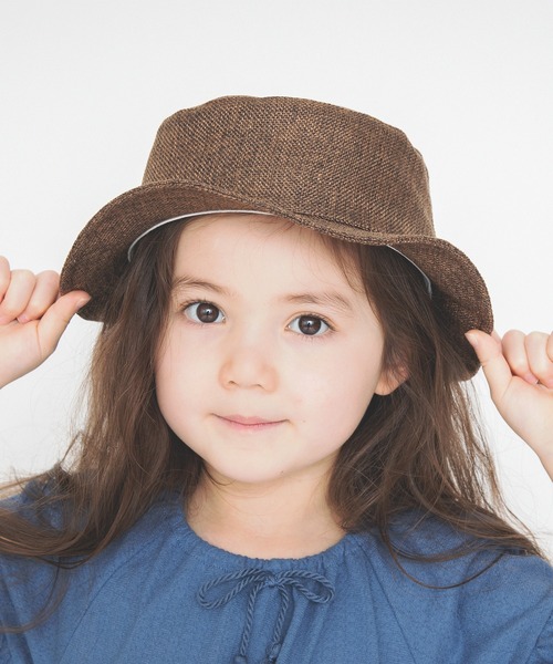 BRANSHES（ブランシェス）の「バックリボンハット（ハット・キッズ・ブラウン/ベージュ・54cm/56cm/50cm/52cm）」の7枚目の写真