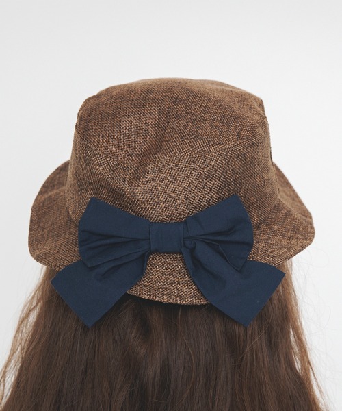 BRANSHES（ブランシェス）の「バックリボンハット（ハット・キッズ・ブラウン/ベージュ・54cm/56cm/50cm/52cm）」の10枚目の写真