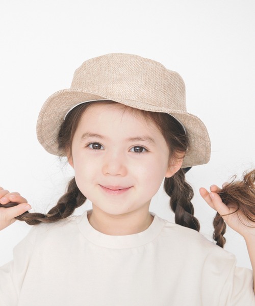 BRANSHES（ブランシェス）の「バックリボンハット（ハット・キッズ・ブラウン/ベージュ・54cm/56cm/50cm/52cm）」の3枚目の写真