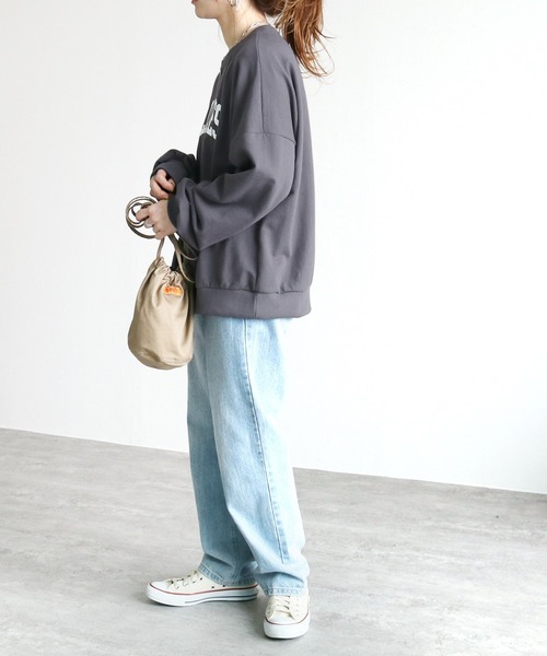 reca（レカ）の「カレッジロゴスウェット（スウェット・レディース・イエロー/チャコール/オートミール/ピンク/ブルー系その他/ベージュ/ベージュ系その他/グレー系その他/ブルー系その他2/グレー系その他2/チャコールグレー/ベージュ系その他2・FREE）」の20枚目の写真