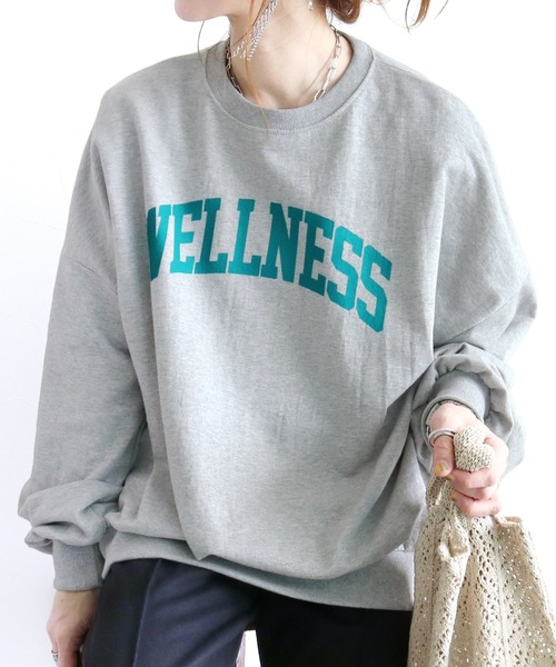 reca（レカ）の「カレッジロゴスウェット（スウェット・レディース・イエロー/チャコール/オートミール/ピンク/ブルー系その他/ベージュ/ベージュ系その他/グレー系その他/ブルー系その他2/グレー系その他2/チャコールグレー/ベージュ系その他2・FREE）」の17枚目の写真