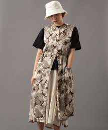 AVIREX | 【InRed5月号・桐谷美玲さん着用】マリンチャート カモ ノーカラーシャツワンピース/ MARINE CHART CAMO NO-COLLAR SHIRT ONEPIECE(シャツワンピース)