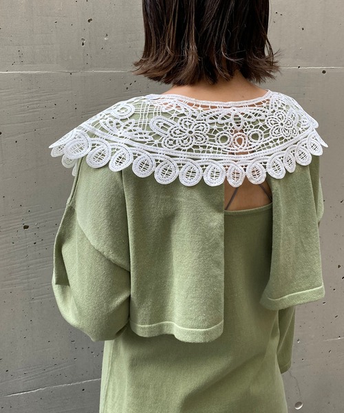 AS KNOW AS PINKY（アズノゥアズピンキー）の「付け襟がシアワセノ兆し（付け襟・レディース・オフホワイト・FREE）」の5枚目の写真