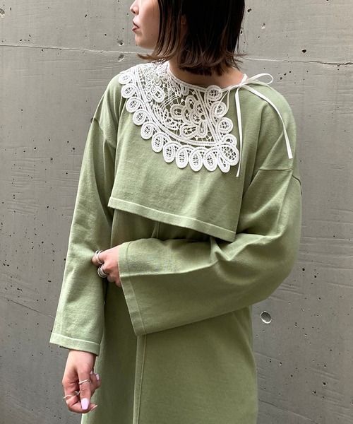 AS KNOW AS PINKY（アズノゥアズピンキー）の「付け襟がシアワセノ兆し（付け襟・レディース・オフホワイト・FREE）」の2枚目の写真