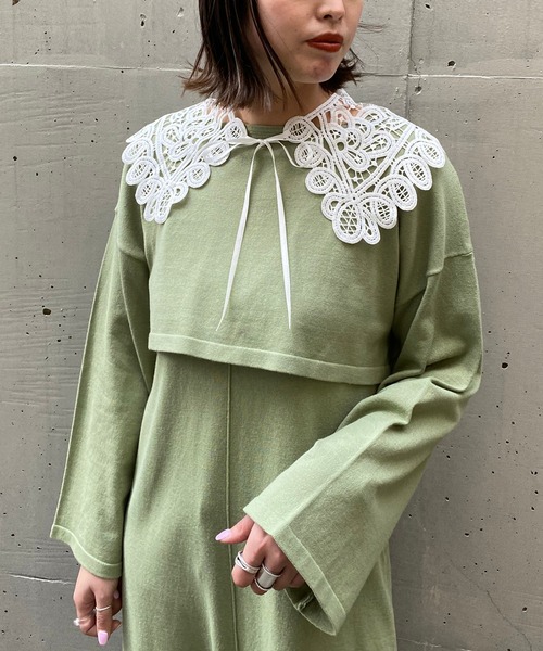 AS KNOW AS PINKY（アズノゥアズピンキー）の「付け襟がシアワセノ兆し（付け襟・レディース・オフホワイト・FREE）」の8枚目の写真