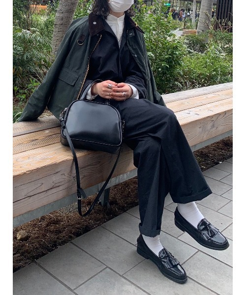 DEVICE（デバイス）の「【インフルエンサーAyumi × DEVICE コラボ】Rename フェイクレザー スクエアミニボストンバッグ（ボストンバッグ・レディース・ブラック・FREE）」の6枚目の写真