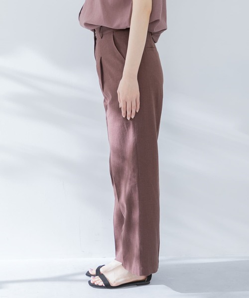URBAN RESEARCH Sonny Label(アーバンリサーチサニーレーベル)の「『セットアップ対応』 リネンセミワイドパンツ(その他パンツ・レディース・アイボリー/ブラウン・38/36)」の18枚目の写真