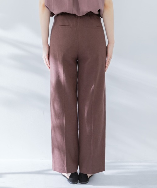 URBAN RESEARCH Sonny Label(アーバンリサーチサニーレーベル)の「『セットアップ対応』 リネンセミワイドパンツ(その他パンツ・レディース・アイボリー/ブラウン・38/36)」の14枚目の写真