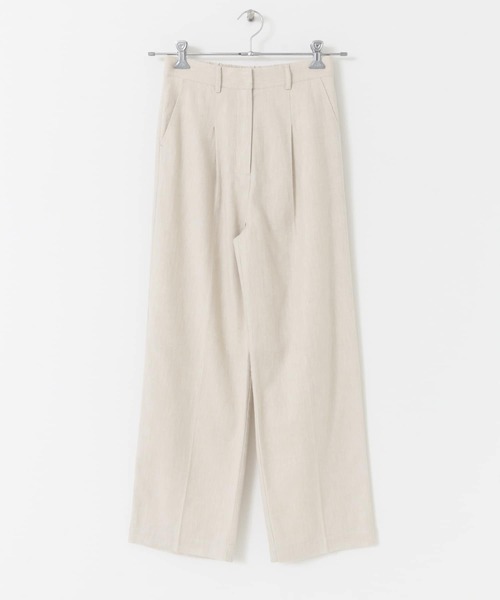 URBAN RESEARCH Sonny Label(アーバンリサーチサニーレーベル)の「『セットアップ対応』 リネンセミワイドパンツ(その他パンツ・レディース・アイボリー/ブラウン・38/36)」の12枚目の写真