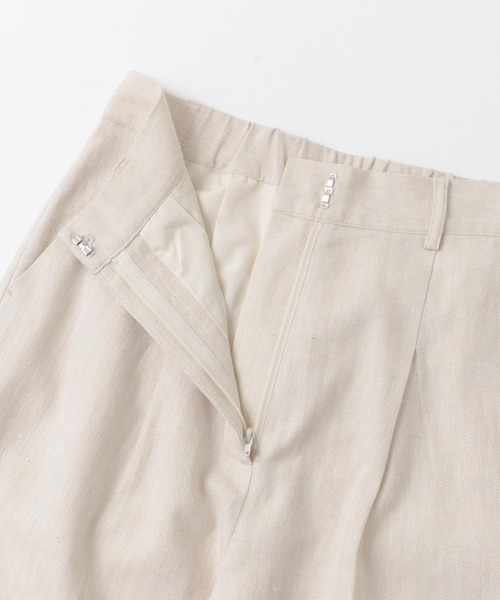 URBAN RESEARCH Sonny Label(アーバンリサーチサニーレーベル)の「『セットアップ対応』 リネンセミワイドパンツ(その他パンツ・レディース・アイボリー/ブラウン・38/36)」の4枚目の写真