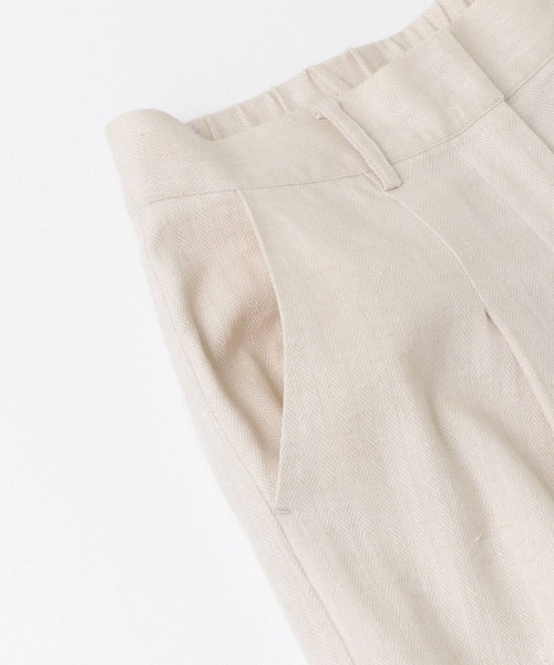 URBAN RESEARCH Sonny Label(アーバンリサーチサニーレーベル)の「『セットアップ対応』 リネンセミワイドパンツ(その他パンツ・レディース・アイボリー/ブラウン・38/36)」の6枚目の写真