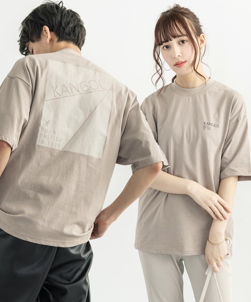 KANGOL（カンゴール）の「KANGOL カンゴール 別注 オーバーサイズ 半袖 グラフィックバックプリントT（Tシャツ/カットソー・メンズ・ブラック/ブラウン/グレイッシュベージュ/オフホワイト/ピンク/パープル/サックスブルー/グリーン・L/S/M/XL）」の5枚目の写真