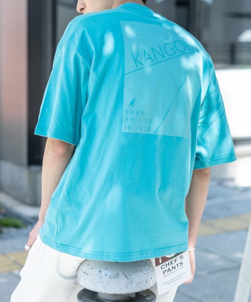 KANGOL（カンゴール）の「KANGOL カンゴール 別注 オーバーサイズ 半袖 グラフィックバックプリントT（Tシャツ/カットソー・メンズ・ブラック/ブラウン/グレイッシュベージュ/オフホワイト/ピンク/パープル/サックスブルー/グリーン・L/S/M/XL）」の6枚目の写真