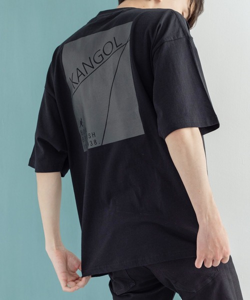 KANGOL（カンゴール）の「KANGOL カンゴール 別注 オーバーサイズ 半袖 グラフィックバックプリントT（Tシャツ/カットソー・メンズ・ブラック/ブラウン/グレイッシュベージュ/オフホワイト/ピンク/パープル/サックスブルー/グリーン・L/S/M/XL）」の3枚目の写真