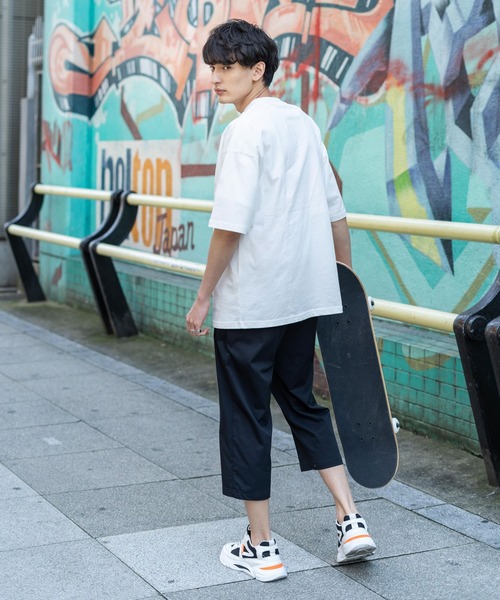 KANGOL（カンゴール）の「KANGOL カンゴール 別注 オーバーサイズ 半袖 グラフィックバックプリントT（Tシャツ/カットソー・メンズ・ブラック/ブラウン/グレイッシュベージュ/オフホワイト/ピンク/パープル/サックスブルー/グリーン・L/S/M/XL）」の9枚目の写真