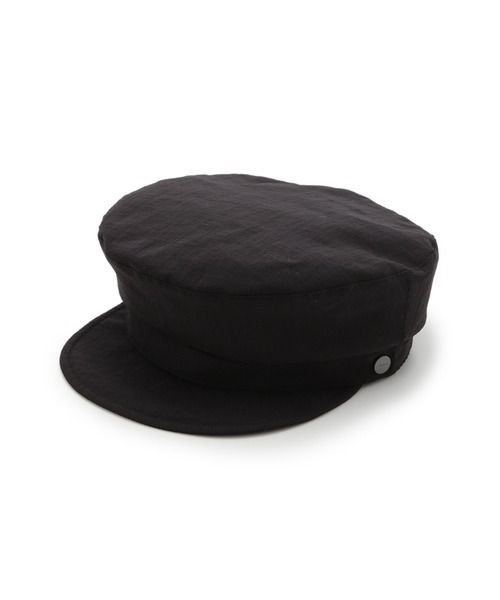 Mila Owen（ミラオーウェン）の「サイドメタルベルトキャスケット（キャスケット・レディース・ブラック/ベージュ系その他・FREE）」の2枚目の写真