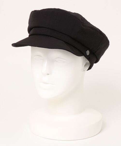 Mila Owen（ミラオーウェン）の「サイドメタルベルトキャスケット（キャスケット・レディース・ブラック/ベージュ系その他・FREE）」の5枚目の写真