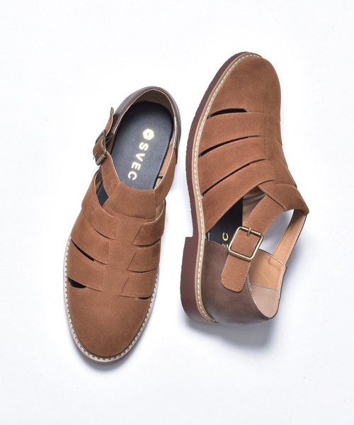 SVEC(シュベック)の「コンビネーション グルカサンダル(サンダル・メンズ・ブラック/ブラウン系その他/ホワイト系その他・41/43/45/40/44/42/39)」の3枚目の写真