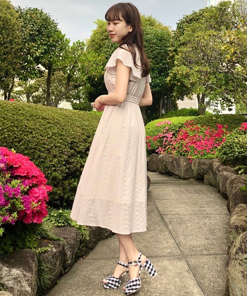 ワンピー31巻 予約販売/9月上旬発売予定】ボウタイフラワープリーツワンピース