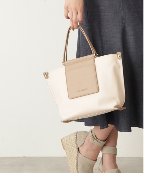 JILL STUART（ジルスチュアート）の「◆【WEB限定】ナイロンコンビトートバッグ S（トートバッグ・レディース・ブラック/ベージュ・ﾌﾘ-）」の2枚目の写真