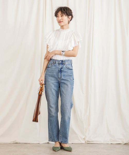 CIENA（シエナ）の「レース衿フリルピンタックブラウス（シャツ/ブラウス・レディース・ブラック/オフホワイト/オレンジ・FREE）」の18枚目の写真