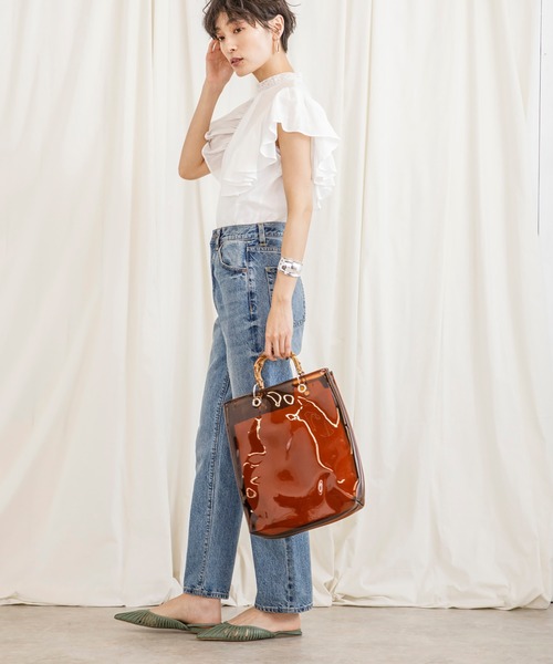 CIENA（シエナ）の「レース衿フリルピンタックブラウス（シャツ/ブラウス・レディース・ブラック/オフホワイト/オレンジ・FREE）」の16枚目の写真