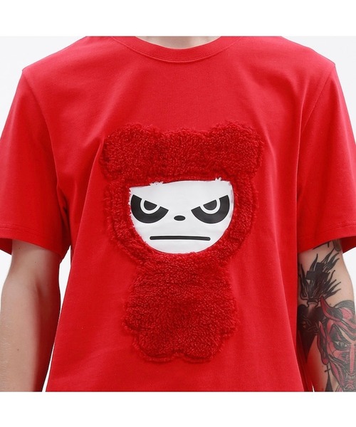 HIPANDA(ハイパンダ)の「HIPANDA ハイパンダ メンズ スノーパンダプリント 半袖Tシャツ(Tシャツ/カットソー・メンズ・レッド/ネイビー/ホワイト・LARGE/X-LARGE/XX-LARGE/MEDIUM/SMALL)」の3枚目の写真