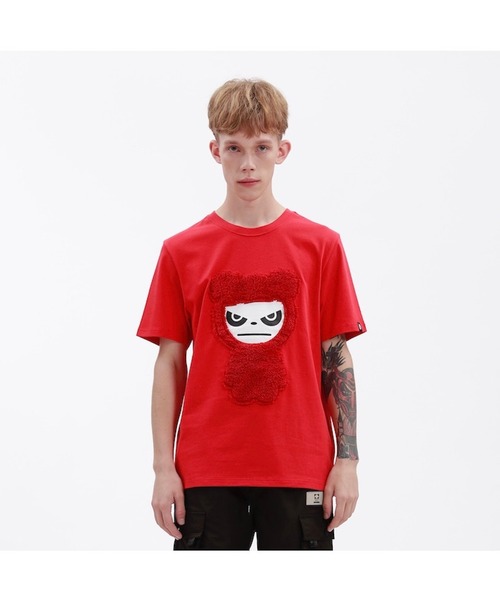 HIPANDA(ハイパンダ)の「HIPANDA ハイパンダ メンズ スノーパンダプリント 半袖Tシャツ(Tシャツ/カットソー・メンズ・レッド/ネイビー/ホワイト・LARGE/X-LARGE/XX-LARGE/MEDIUM/SMALL)」の11枚目の写真