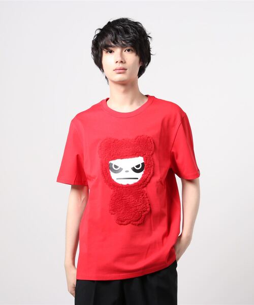 HIPANDA(ハイパンダ)の「HIPANDA ハイパンダ メンズ スノーパンダプリント 半袖Tシャツ(Tシャツ/カットソー・メンズ・レッド/ネイビー/ホワイト・LARGE/X-LARGE/XX-LARGE/MEDIUM/SMALL)」の5枚目の写真
