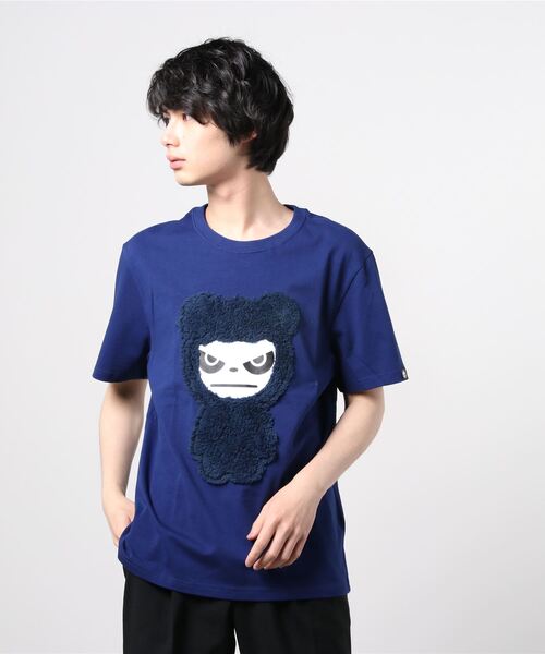 HIPANDA(ハイパンダ)の「HIPANDA ハイパンダ メンズ スノーパンダプリント 半袖Tシャツ(Tシャツ/カットソー・メンズ・レッド/ネイビー/ホワイト・LARGE/X-LARGE/XX-LARGE/MEDIUM/SMALL)」の6枚目の写真