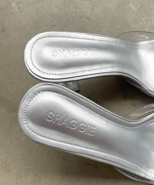 SHAGGIE（シャギー）の「【PVCストラップ】クリアミッドヒールサンダル（サンダル・レディース・ブラック/シルバー・M/L/XL）」の20枚目の写真